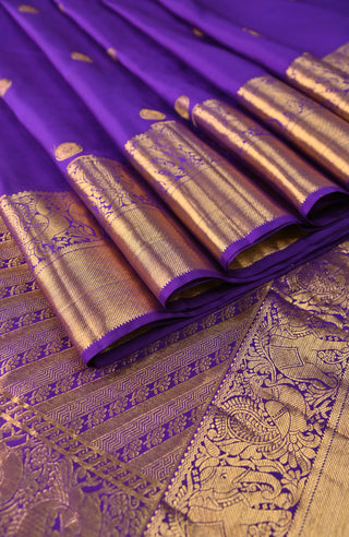 Royal Purple Kanchipuram Pure Silk Saree