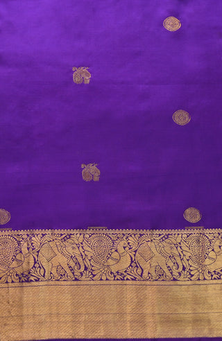 Royal Purple Kanchipuram Pure Silk Saree