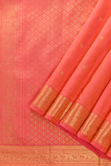 Divya Khosla's Dual-tone Pink and Orange Kanjivaram Saree (Made to order)