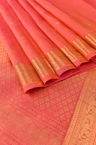 Divya Khosla's Dual-tone Pink and Orange Kanjivaram Saree (Made to order)