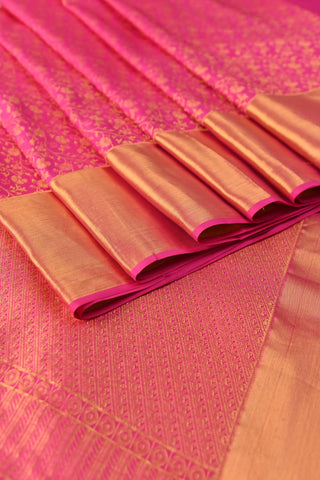 Rani Pink Kanchipuram Pure Silk Saree