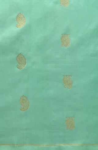 Sea Green Kanchipuram Pure Silk Saree