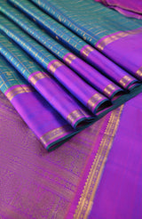 Peacock Green Kanchipuram Pure Silk Saree