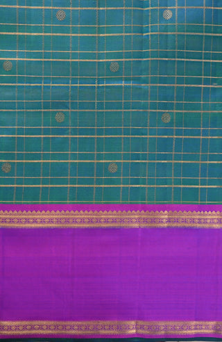 Peacock Green Kanchipuram Pure Silk Saree