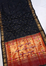 Bhumi Pednekar's Black Paithani Silk Saree (Made to Order)