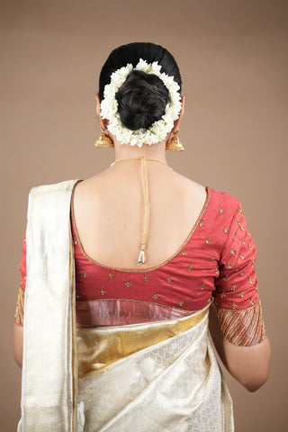 Silver Kanchipuram Tissue Saree