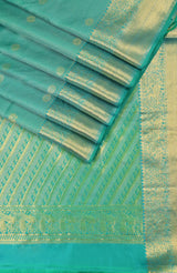 Teal Green Kanchipuram Saree