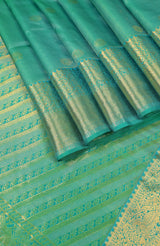 Teal Green Kanchipuram Saree