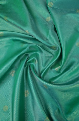 Teal Green Kanchipuram Saree