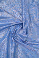 Powder Blue Kanchipuram Silk Saree (Made to Order)