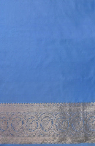 Powder Blue Kanchipuram Silk Saree (Made to Order)