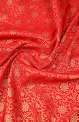 Red Banarasi Blended saree