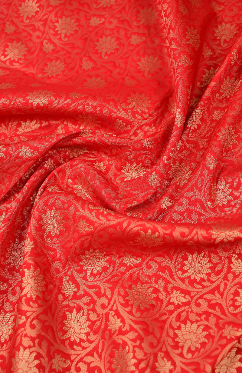 Red Banarasi Blended saree