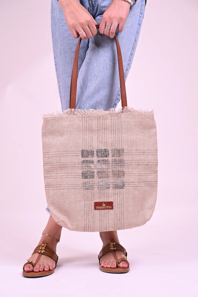 Jute Illusion Handbag