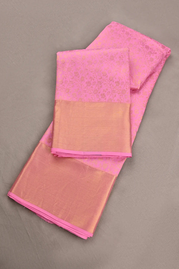 Pink Kanchipuram Pure Silk Saree