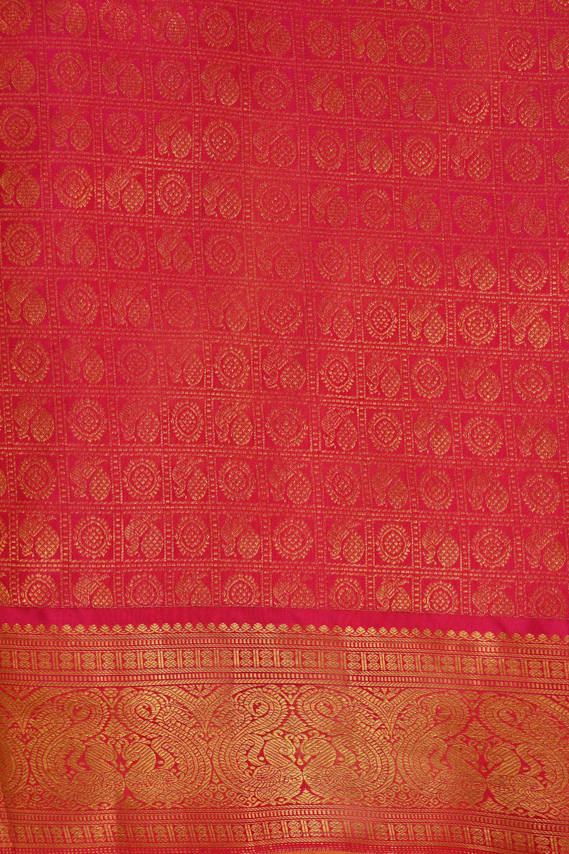 Rani Pink Kanchipuram Pure Silk Saree