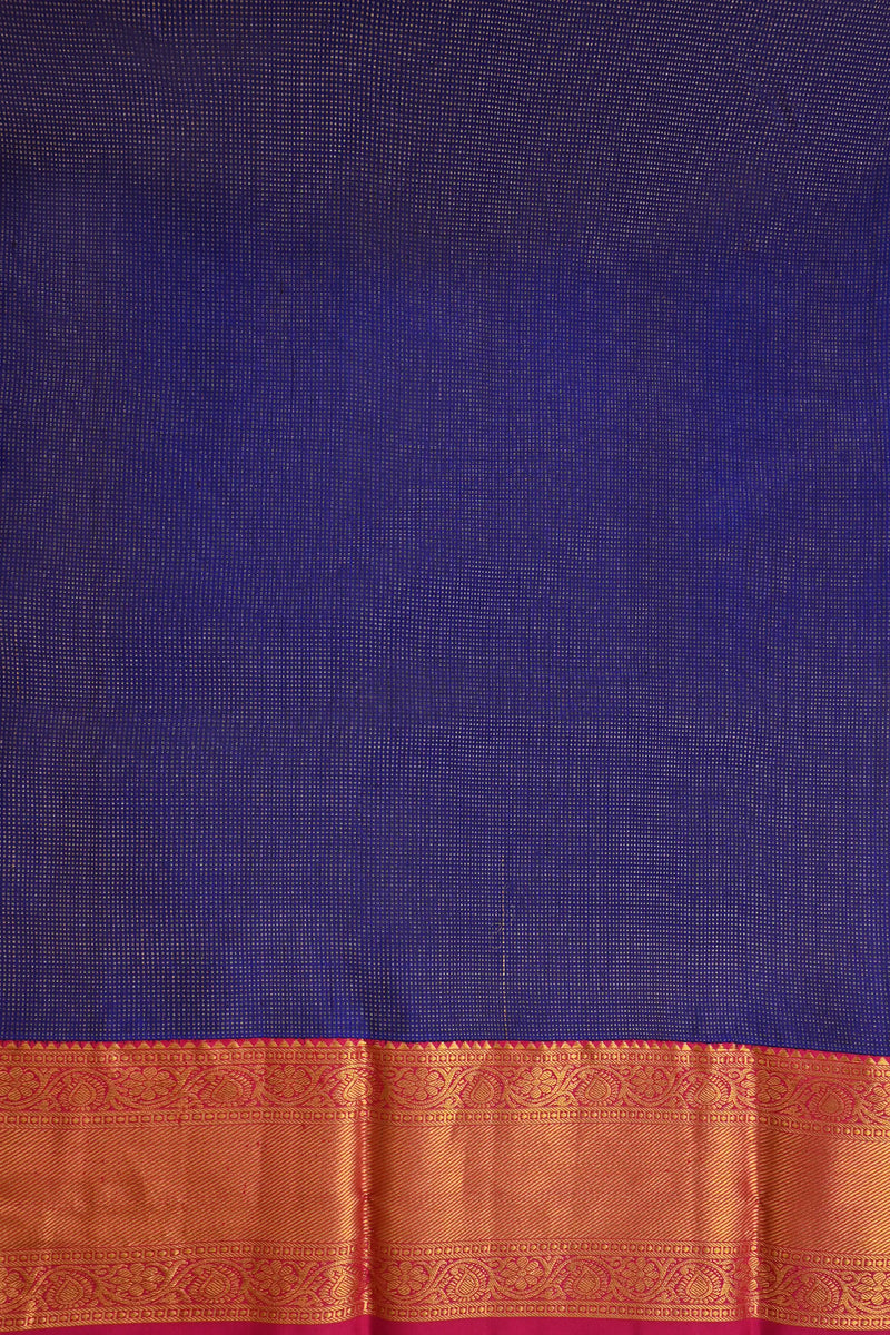 Navy Blue Kanchipuram Pure Silk Saree