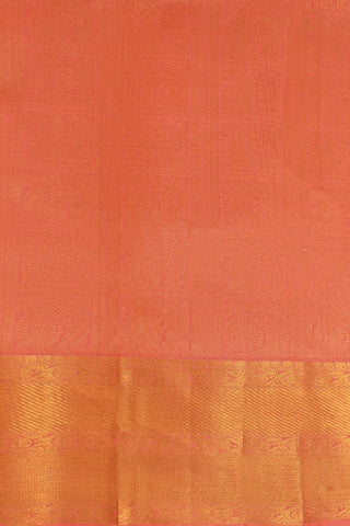 Peach Kanchipuram pure silk saree