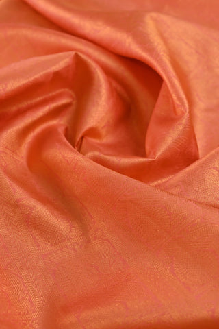 Peach Kanchipuram pure silk saree