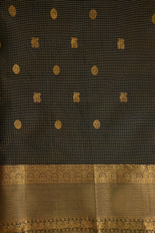 Black Kanchipuram Pure Silk Saree