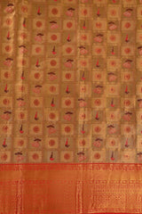 Gold tissue Kanchipuram Pure Silk Saree