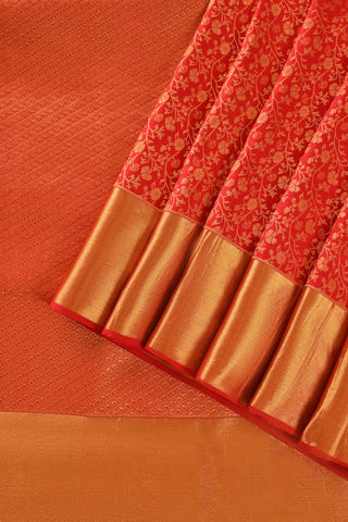 Red & Gold Kanchipuram Pure Silk Saree