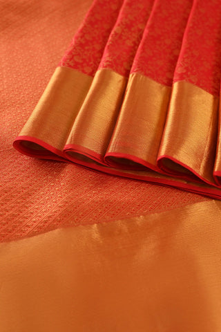 Red & Gold Kanchipuram Pure Silk Saree