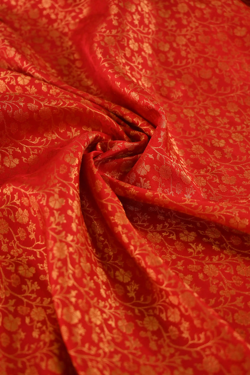 Red & Gold Kanchipuram Pure Silk Saree