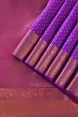 Purple Kanchipuram Pure Slk Saree