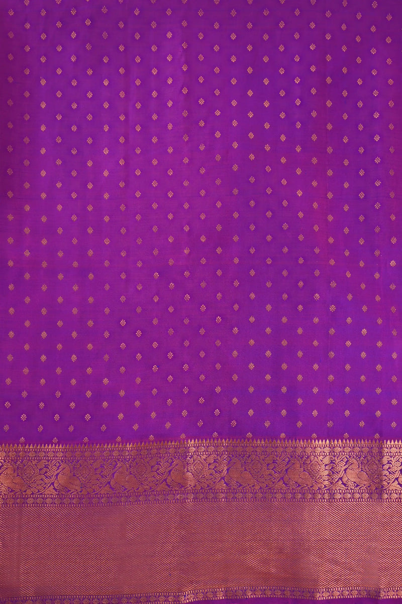 Purple Kanchipuram Pure Slk Saree