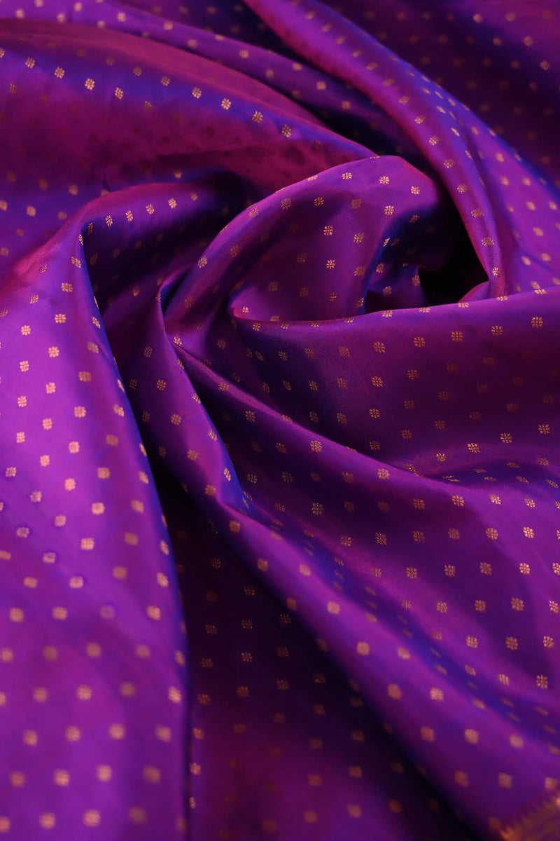 Purple Kanchipuram Pure Slk Saree