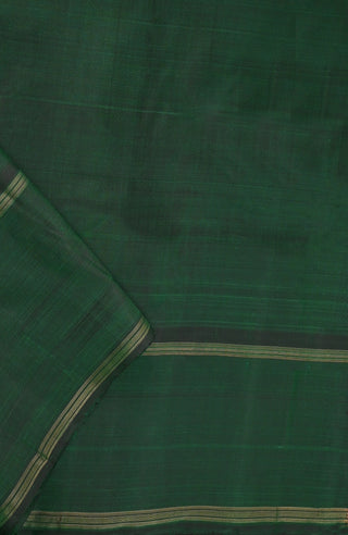 Deep Red and Green Kanchipuram Pure Silk Saree