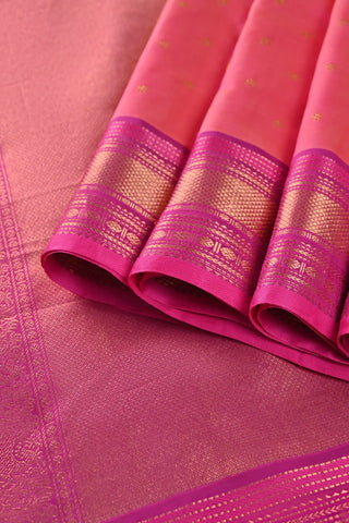 Blush Pink Kanchipuram pure silk saree