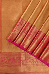 Golden Kanchipuram Tissue Saree