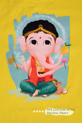 Yellow Ganesha Cotton Tee