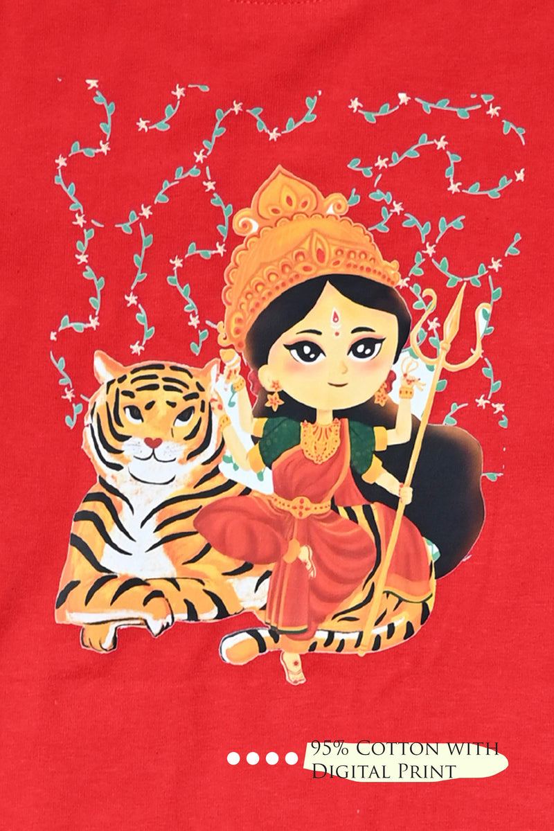 Red Durga Cotton Tee