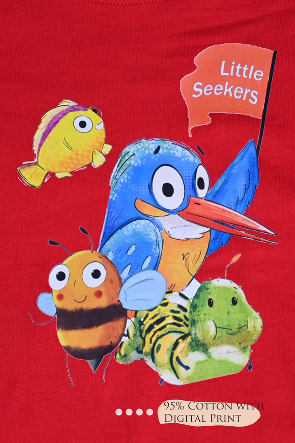 Little Seekers Red Cotton Tee