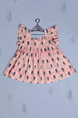 Pink Printed Cotton Frock