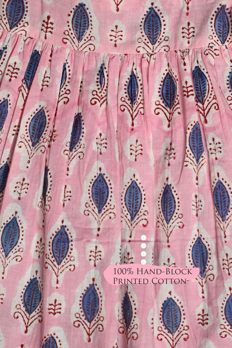 Pink Printed Cotton Frock