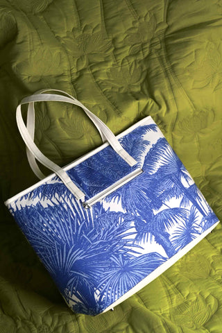 Sapphire Trees Cotton Handbag