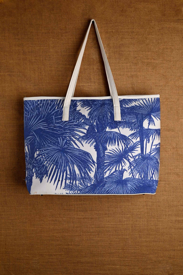 Sapphire Trees Cotton Handbag