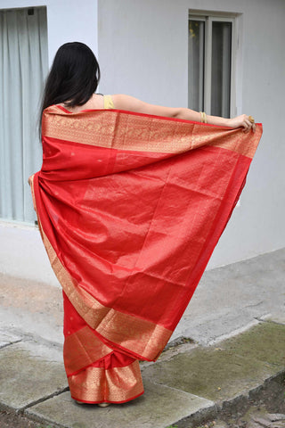 Red Kanchipuram Handloom Silk Saree (Made to Order)