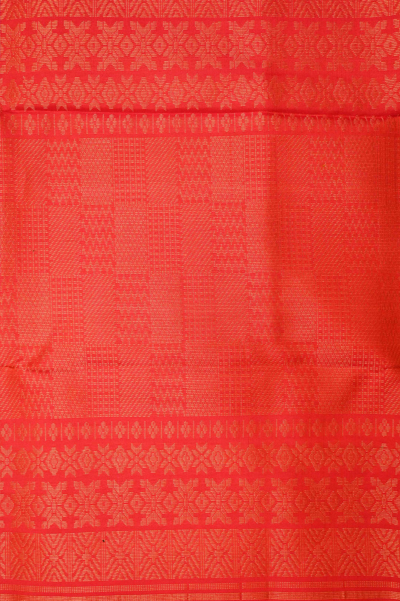Mustard yellow Kanchipuram Korvai Handloom Silk saree