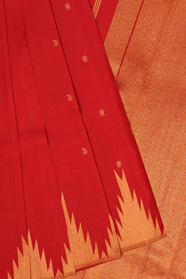 Maroon Kanchipuram Korvai Handloom Silk saree