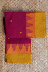 Magenta Cotton Chettinad Saree