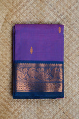 Purple Dual Tone Cotton Chettinad Saree