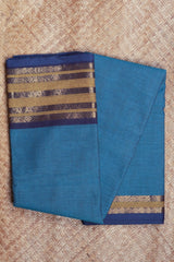 Blue Cotton Chettinad Saree