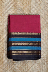 Magenta Cotton Chettinad Saree