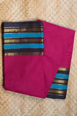 Magenta Cotton Chettinad Saree