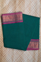 Green Cotton Chettinad Saree